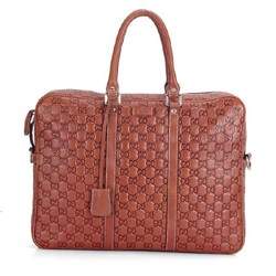 1:1 Gucci 201480 Men's Briefcase Bag-Brown Guccissima Leather - Click Image to Close
